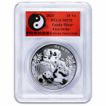 30 g China 2025 PCGS MS70 - Panda - Silberpanda - YIN...