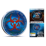 1 oz Silber Round 2025 COLOR -  ZOMBIE ELEFANT / ELEGAUNT -  ZOMBUCKS Zombie Apokalypse - Die Untoten der Kommenden Apokalypse Nr. 6 - 75 Zombucks - Echtbilder