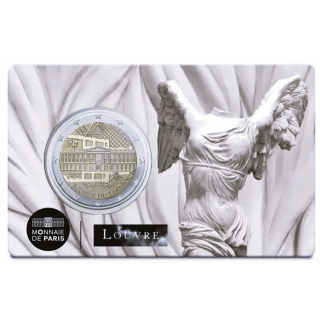 2 Euro Frankreich 2025 Louvre - La Victoire de Samothrace - 2025  Blisterkarte Variante 4/4 - Sieg von Samothrake