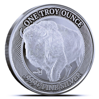 NEU* 1 oz USA Silber Round - BISON - NFC Technologie - Scan NFC