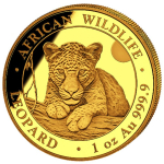 1 Unze Gold Somalia 2025 BU - LEOPARD - African Wildlife