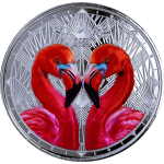 1 oz St. Lucia 2024 Proof - FLAMINGOS - EC8 - silber...