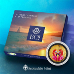 1 oz Gold St. Lucia 2024 Proof - FLAMINGOS - EC8 - silber color 10 $