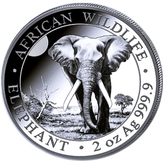 NEU* 2 oz Somalia Elefant 2025 - African Wildlife - Silber 200 Shillings - ELEFANTENMOTIV 2025