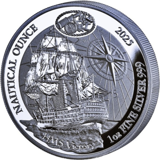 1 oz Ruanda 2025 Proof - HMS Victory - Linienschiff - Nautical Ounce serie- Silber 50 RWF