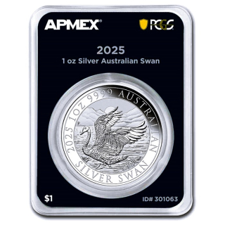 NEU* 1 oz Schwan 2025 PCGS First Strike Australien 1 AU$ Perth Mint Serie Schwäne - Zertifiziert