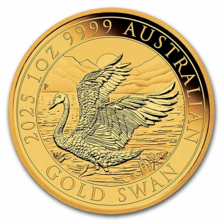 NEU* 1 oz Gold Schwan 2025 BU Australien - Gold 1 AU$ - Perth Mint Serie Schwäne - Premium Bullionmünze