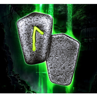 NEU *1 oz RUNEN Barren Germania - LOGUZ / LAGUZ - Innere Weisheit & Fluss des Lebens - Runenkunde Altgermanische Schriftzeichen 6. Ausgabe - Germania Edition - Antique Finish - Individuell Nummeriert + UV Leuchtend  - Germania Mint Edition