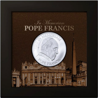 1 oz Cook Islands 2025 Proof - PAPST FRANZISKUS / POPE FRANCIS - In Gedenken an - 5$
