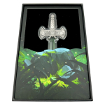 1 oz Tschad 2025 EXCALIBUR -  grüne Kristallklinge Das Legendäre Schwert von König Artus - Legend of the Sword - 5000 Francs - Innovativserie !