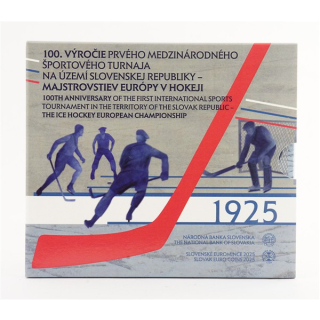 5,88 Euro Slowakei 2025 BU KMS Coin Card - Kursmünzensatz - Eishockey Europameisterschaft