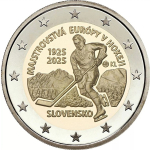 5,88 Euro Slowakei 2025 BU KMS Coin Card - Kursmünzensatz - Eishockey Europameisterschaft