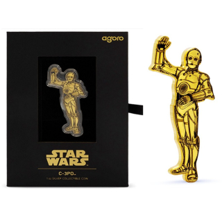 LETZTE* 1 oz Niue 2024 GILDED Proof -  C-3PO STAR WARS -  Silber 2 NZ$
