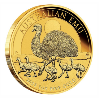 1 Unze Gold Emu 2025 BU Australien 100 AUD