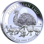 NEU* 1 oz EMU 2025 BU Australien - Silber 1AU$ - Serie...