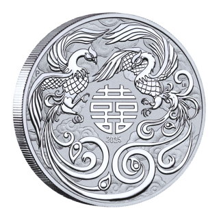 NEU** 1 oz Australien 2025 BU - DOUBLE PHÖNIX PHOENIX - Luan & Feng silber - Serie Mythen & Legenden - Myth & Legends - 1AU$