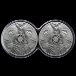 2 x 1 Unze Silber Big Five Serie III Löwe Doppel-Kapsel Südafrika 2025 Proof