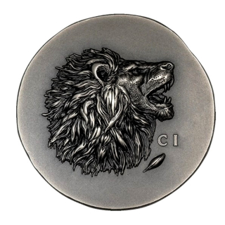 1 oz Cook Islands 2025 Antique - DER LÖWE des Gottes APOLLON - THE LION - Antique Finish - Numismatische Ikonen serie - Coin Invest Liechtenstein -5$