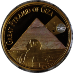 7 x 110 g = 770 g Kupfer Proof Gilded - Die Sieben Weltwunder der Antike - The Seven Wonders of the Ancient World - Color