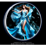 NEU** 1 oz USA American Liberty Eagle 2024 Aquamarin -...