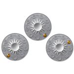 3 x 2 oz Ghana 2025 Solarsystem SET - MOND + SATURN + NEPTUN  - 5 Cedis - Solar System  - VORVERKAUF Lieferung Juli 25