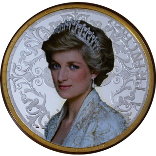 10 oz Kupfer Gilded Color Proof - LADY DIANA
