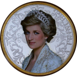 10 oz Kupfer Gilded Color Proof - LADY DIANA