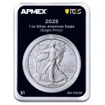NEU* 1 oz USA 2025 PCGS First Strike American Eagle PRIVY...