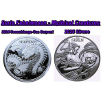 NEU* 1 oz Niue 2025 BU - SIRENE mit dem Betörenden Gesang - Fabelwesen Mythical Creatures serie Ausgabe 2 - 2$ Silber