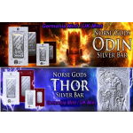 1 oz Motivbarren THOR - Donnergott God of Thunder - Nordische Götter 2. Ausgabe - Germania Mint Royal Mint UK Kooperation - Top-Welt-Motivbarren