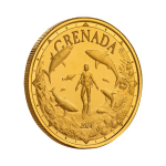 NEU* 1 oz Gold SHARK DIVER / HAITAUCHER  2024 Grenada EC8 - Prooflike 10$ - Certi-Lock