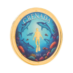 NEU* 1 oz Gold SHARK DIVER / HAITAUCHER  farbig 2024 Grenada EC8 - Proof - 10 $