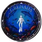 NEU* 1 oz SHARK DIVER / HAITAUCHER farbig  2024 Grenada...