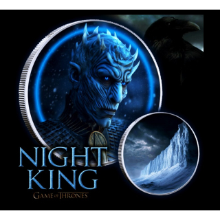 NEU* 1 oz USA Silber Round - DER NACHTKÖNIG The NIGHT KING & The Wall - Game of Thrones - Infinity Edition