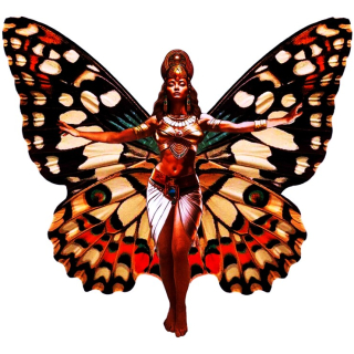 1 oz Ghana 2024 Shape Edition - LADY BUTTERFLY - Die Schöne Schmetterlingsfrau - Wiedergeburt & Regeneration  - Silber Color Ultra High Relief - 5 Cedis