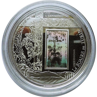 15,5 g Silber Kamerun 2010 - Das Grabtuch von Turin - Jesus Christus - 2010 Proof - Hologramm