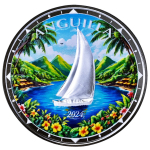 NEU* 1 oz Anguilla 2024 Proof Color - SEGELSCHIFF /...