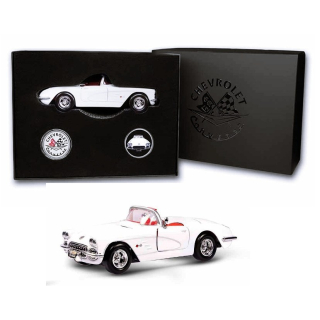 2 x 1 oz Silber SET Chevrolet Corvette 1959 & Miniatur-Corvette