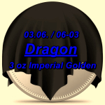 3 oz Tuvalu 2025 Proof Color - Imperialer Goldener DRACHE...