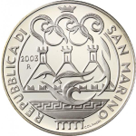 San Marino 5 & 10 Euro Set 2003 Olympiade Athen 2004 Silber Proof