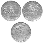 San Marino 5 & 10 Euro Set 2004 Fussball WM Deutschland 2006 Silber Proof