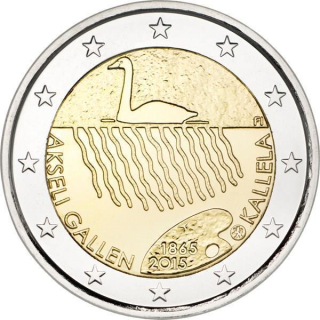 2 Euro Finnland 2015 150 Jahre Akseli Gallen-Kallela unc.