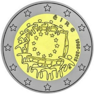 2 Euro Irland 2015 30 Jahre Europaflagge -  Europäische Flagge  unc.