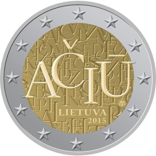 Litauen 2 Euro Litauische Sprache 2015 bfr.