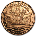 1 Unze Copper Round Indian Head Buffalo 999,99