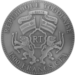 Togo, 2 Oz Silber Wisent 2012 Bison mit Swarowski 1500...