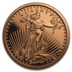 1 Unze Copper Round Saint-Gaudens 999,99 AVDP