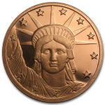 1 Unze Copper Round Liberty Head 999,99 AVDP