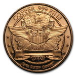 1 Unze Copper Round Mercury Dime 999,99 AVDP