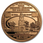 1 Unze Copper Round $100.00 Benjamin Franklin Banknote...